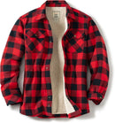 Men's Sherpa-Lined Flannel Fleece Jacket