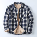 Men's Sherpa-Lined Flannel Fleece Jacket