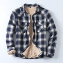 Men's Sherpa-Lined Flannel Fleece Jacket