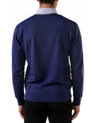 Men's Striped Knit Cardigan Sweater