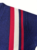 Men's Striped Knit Cardigan Sweater