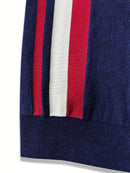 Men's Striped Knit Cardigan Sweater