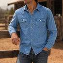 Men's Western Denim Snap Shirt