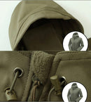 Men's Winter Autumn Softshell Fleece Jackets Windproof Outdoor Fishing Hiking Hu