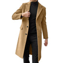 Men's Wool-Blend Long Overcoat