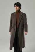 Men's Wool-Blend Long Overcoat