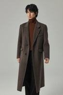 Men's Wool-Blend Long Overcoat
