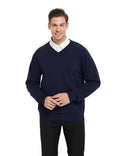 Men's Wool-Blend V-Neck Sweater