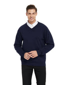 Men's Wool-Blend V-Neck Sweater