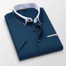 Men Shirt TFETTER Casual TFETTER Summer Business Shirt Men Short Sleeves Button