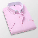 Men Shirt TFETTER Casual TFETTER Summer Business Shirt Men Short Sleeves Button