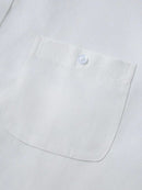 Mens Solid White Long Sleeve Dress Shirt Slim Fit Button Down Formal Business Ca