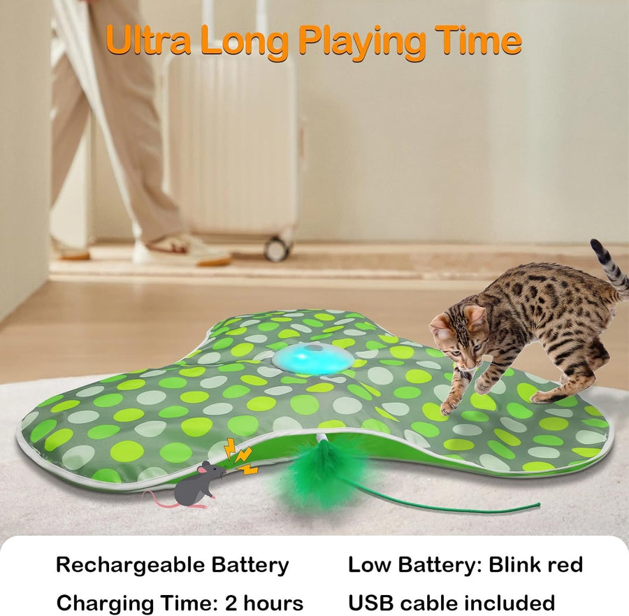 Motorized Hide-and-Seek Cat Toy Mat