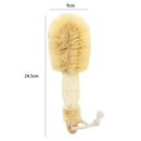 Natural Sisal Dry Body Brush, Wooden Handle