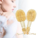 Natural Sisal Dry Body Brush, Wooden Handle