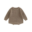 Newborn Baby Knit Long Sleeve Sweater Romper Jumpsuit Autumn Winter
