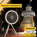 10000mAh Portable Wireless Electric Fan with Tripod Lamp, iBuyXi.com