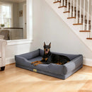 Orthopedic Dog Beds Dark Grey Pet Sofa Cushion with Removable Machine Washable C