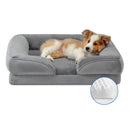 Orthopedic Memory Foam Dog Bed with Bolsters