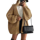 Oversized Open Front Knit Cardigan