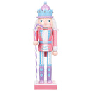Pastel Pink Wooden Nutcracker Figurine