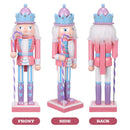 Pastel Pink Wooden Nutcracker Figurine