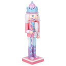 Pastel Pink Wooden Nutcracker Figurine