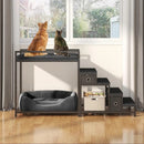 Pet Bunk Bed with 2 Drawers & Removable 4-Step Stairs, Dog/Cat Window Perch with