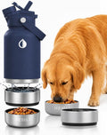 Pet Travel Water Bottle with Attached Drinking Bowl