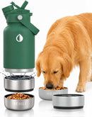 Pet Travel Water Bottle with Attached Drinking Bowl