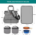 Pet Travel Weekender Bag with Food Storage
