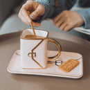 Creative and Gold Handbag Mug Set with Tray Design, iBuyXi.com