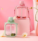 Cute Flat Bottles with Straw and Strap, iBuyXi.com