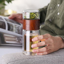 Portable Double Glass Tea Stainless Steel Infuser Filter, iBuyXi.com