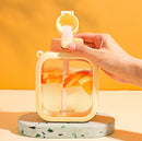 Cute Flat Bottles with Straw and Strap, iBuyXi.com