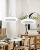 Ceiling Fan With Lights Remote Control E27 Converter Base 30W Smart Remote Control Ceiling Fan With LED Lighting For Living Room- iBuyXi.com