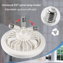 Ceiling Fan With Lights Remote Control E27 Converter Base 30W Smart Remote Control Ceiling Fan With LED Lighting For Living Room- iBuyXi.com