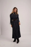 Plaid Slip Dress and Cardigan Set