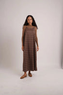 Plaid Slip Dress and Cardigan Set