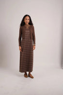 Plaid Slip Dress and Cardigan Set