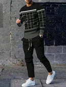 Plaid Sweater Jogger Set