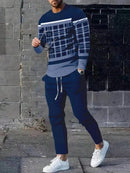 Plaid Sweater Jogger Set
