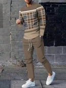 Plaid Sweater Jogger Set