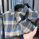 Plus Size 6XL Plaid Shirts For Men 100% Cotton Long Sleeve New Fashion Social Dr