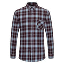 Plus Size 6XL Plaid Shirts For Men 100% Cotton Long Sleeve New Fashion Social Dr