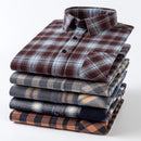 Plus Size 6XL Plaid Shirts For Men 100% Cotton Long Sleeve New Fashion Social Dr
