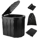 Portable Folding Camping Toilet with Lid