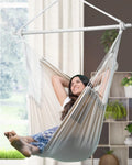 Portable Hammock Chair Swing with Wooden Spreader Bar
