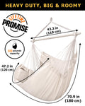 Portable Hammock Chair Swing with Wooden Spreader Bar