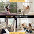 Portable Hammock Chair Swing with Wooden Spreader Bar
